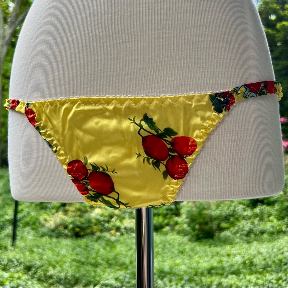 100% Mulberry Silk Thong Panty size Medium